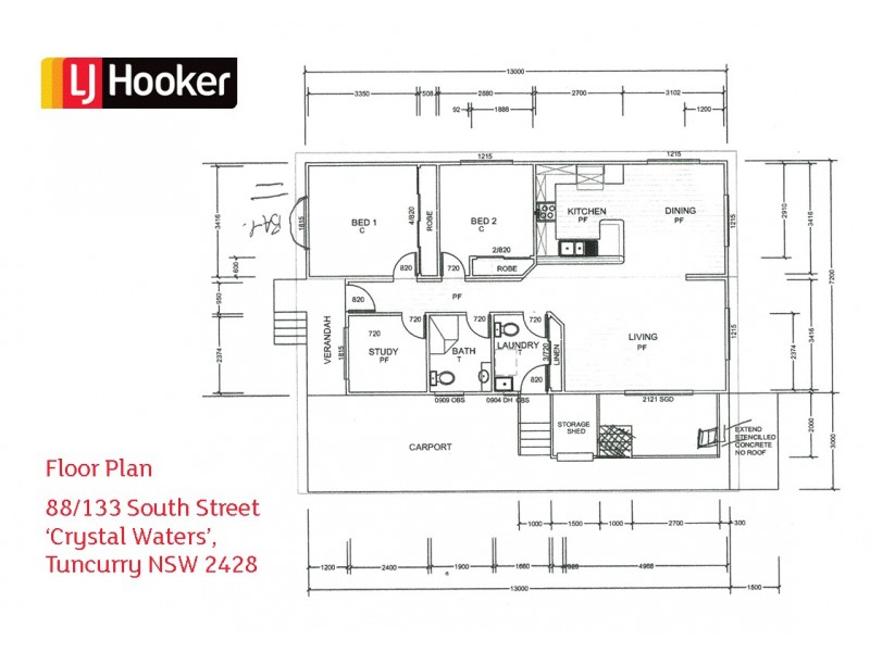 88/133 South Street ‘Crystal Waters’, Tuncurry NSW 2428 Floorplan