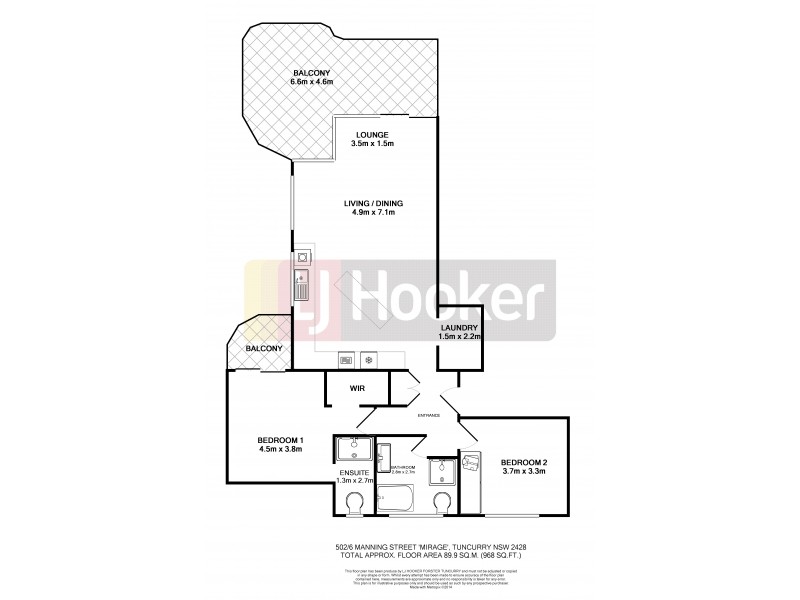 502/6 Manning Street ‘Mirage’, Tuncurry NSW 2428 Floorplan