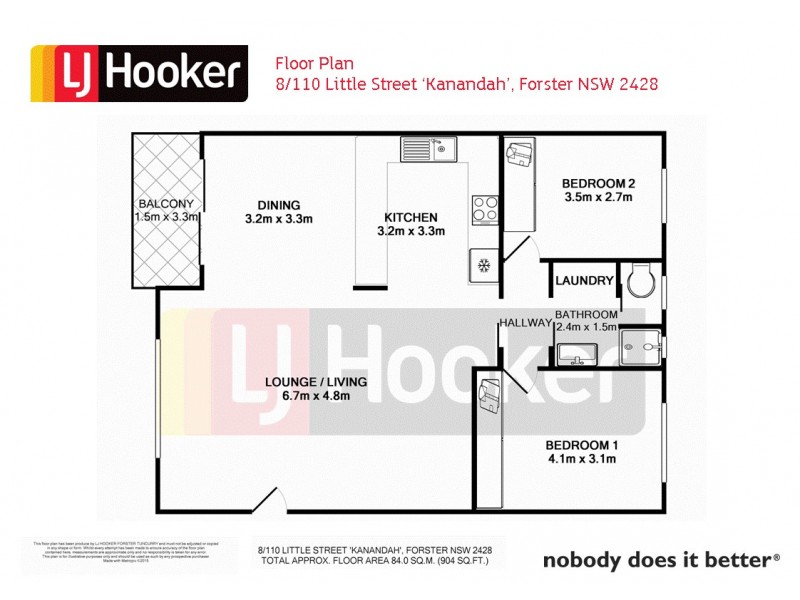 8/110 Little Street ‘Kanandah’, Forster NSW 2428 Floorplan