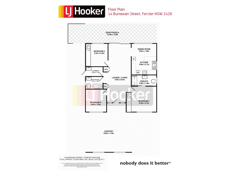 14 Burrawan Street, Forster NSW 2428 Floorplan