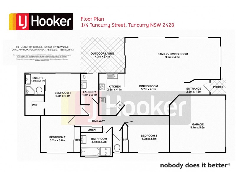 1/4 Tuncurry Street, Tuncurry NSW 2428 Floorplan