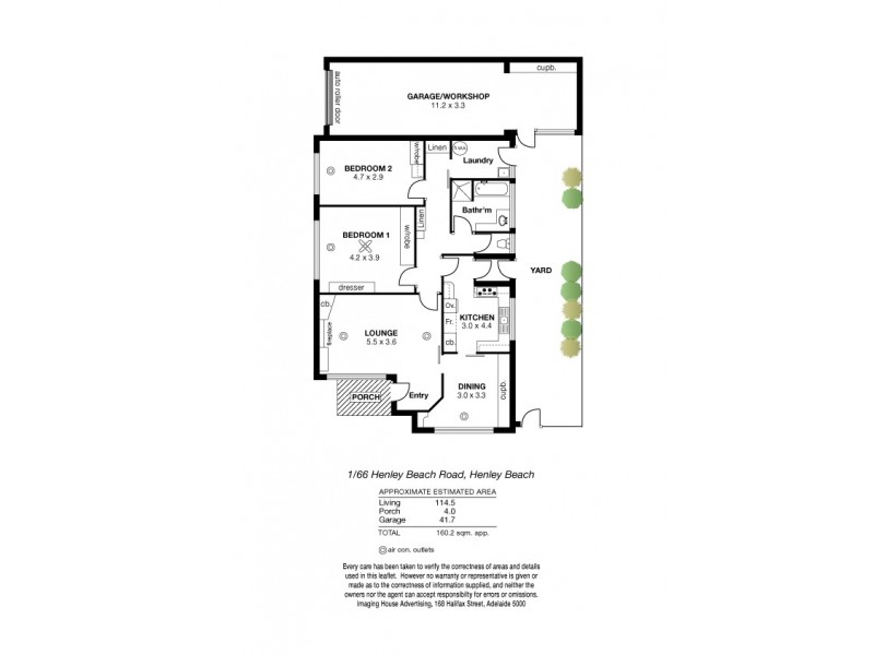 1/66 Henley Beach Road, Henley Beach SA 5022 Floorplan