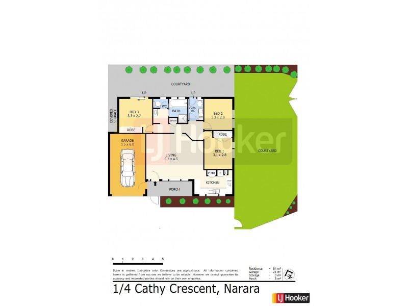 1/4 Cathy Crescent, Narara NSW 2250 Floorplan