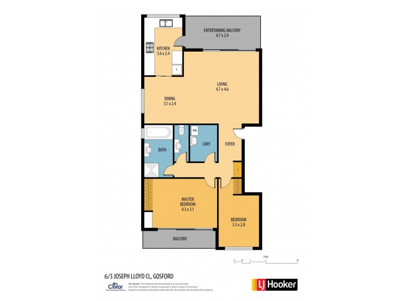 6/3 Joseph Lloyd Close, Gosford NSW 2250 Floorplan