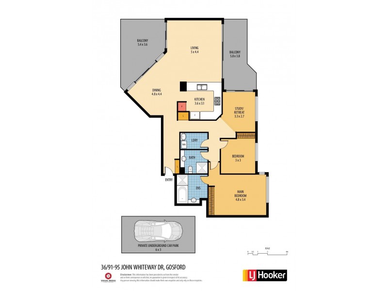 36/91-95 John Whiteway Drive, Gosford NSW 2250 Floorplan