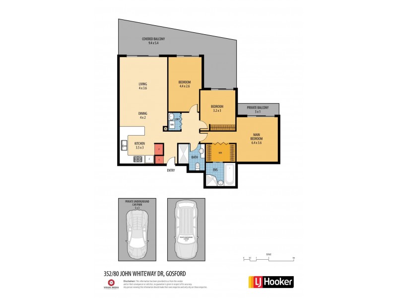 352/80 John Whiteway Drive, Gosford NSW 2250 Floorplan