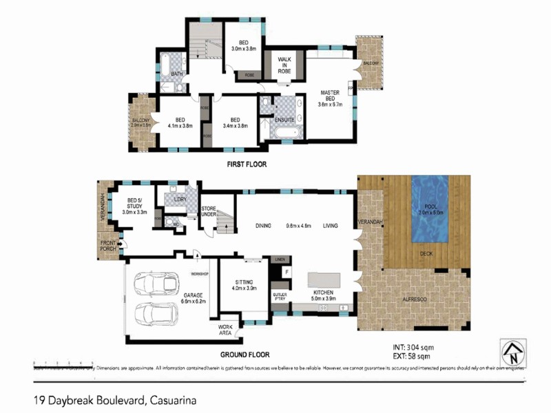 19 Daybreak Boulevard, Casuarina NSW 2487 Floorplan
