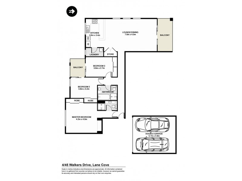 4/45 Walkers Drive, Lane Cove NSW 2066 Floorplan