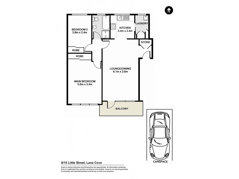 8/15 Little Street, Lane Cove NSW 2066 Floorplan