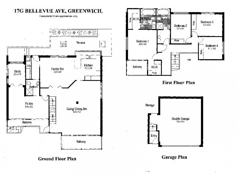 17G Bellevue Avenue, Greenwich NSW 2065 Floorplan