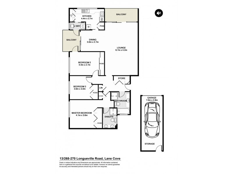 13/268-270 Longueville Road, Lane Cove NSW 2066 Floorplan