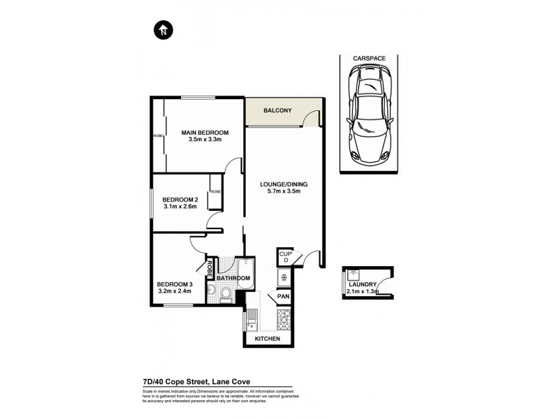 7D/40 Cope Street, Lane Cove NSW 2066 Floorplan