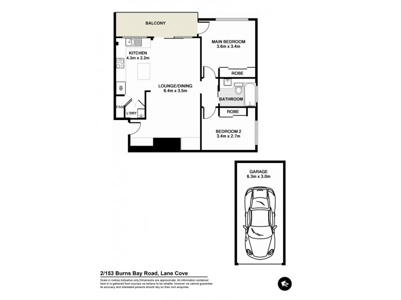 2/153-155 Burns Bay Road, Lane Cove NSW 2066 Floorplan