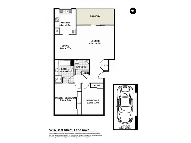 74/25 Best Street, Lane Cove NSW 2066 Floorplan