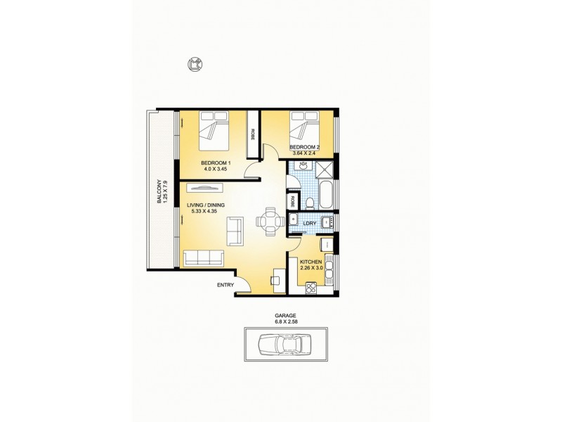 8/79 Helen Street, Lane Cove NSW 2066 Floorplan