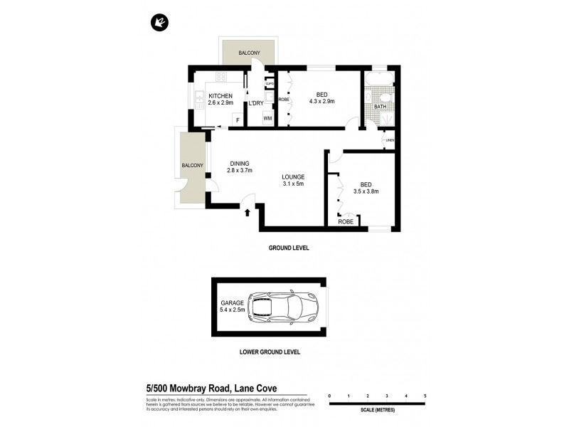 5/500 Mowbray Road, Lane Cove NSW 2066 Floorplan