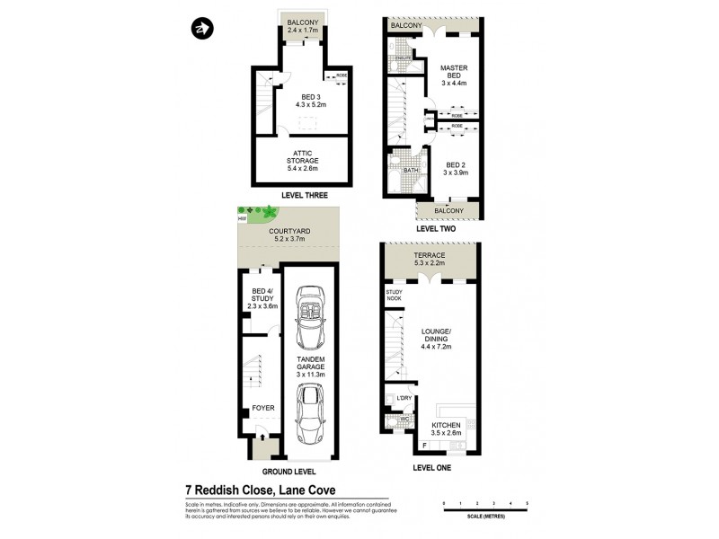 7 Reddish Close, Lane Cove NSW 2066 Floorplan