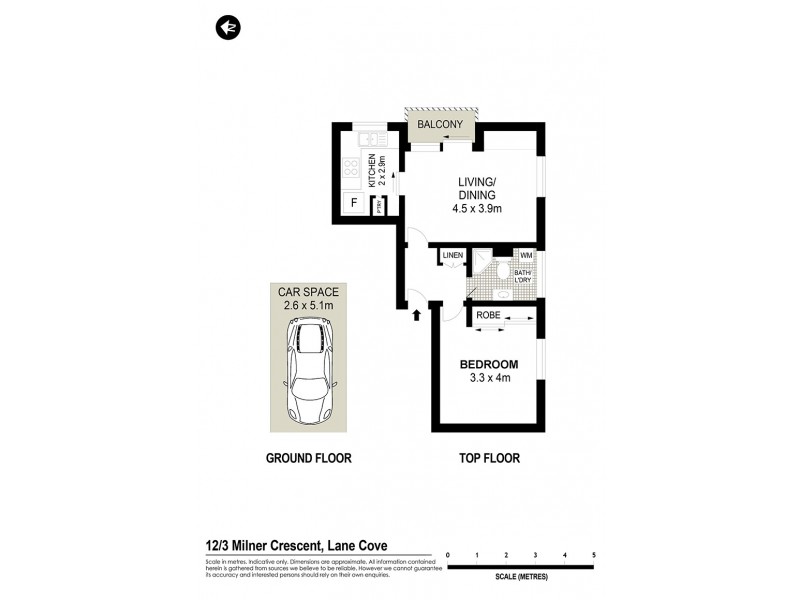 12/3 Milner Crescent, Wollstonecraft NSW 2065 Floorplan