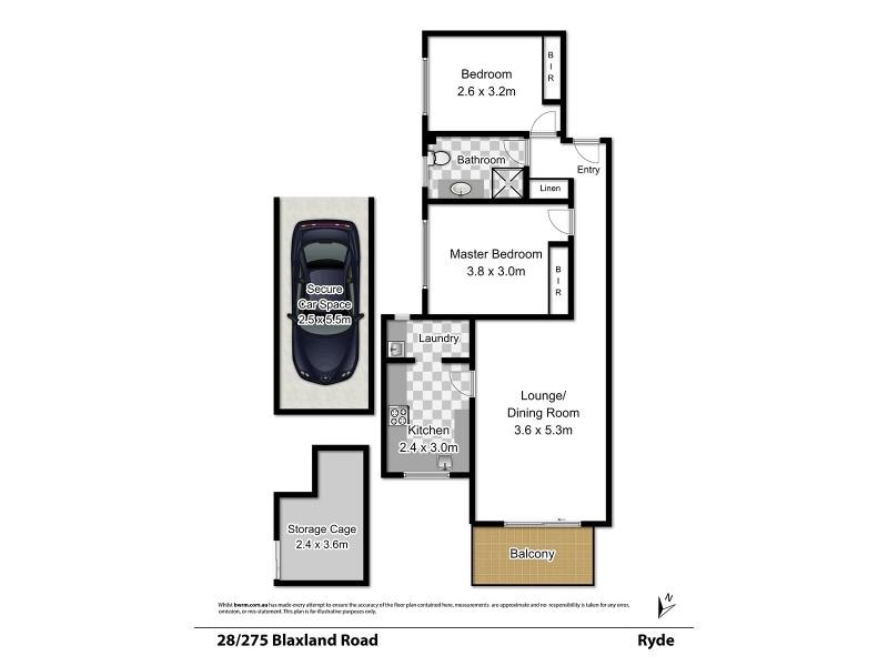 28/275 Blaxland Road, Ryde NSW 2112 Floorplan