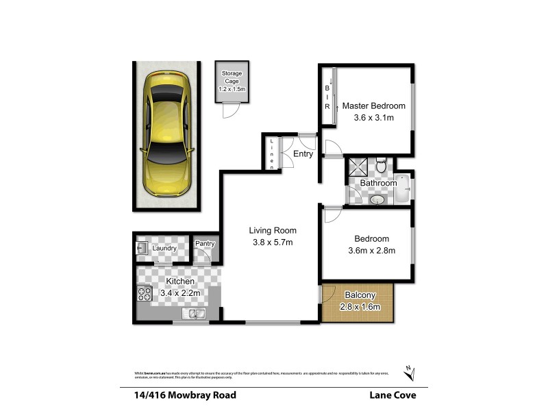 14/416-418 Mowbray Road, Lane Cove NSW 2066 Floorplan