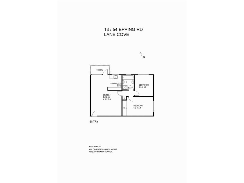 13/54 Epping Road, Lane Cove NSW 2066 Floorplan