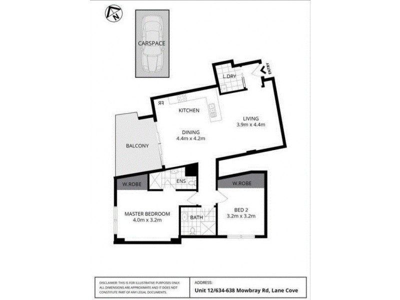 12/634 Mowbray Road, Lane Cove NSW 2066 Floorplan