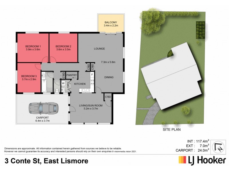 3 Conte Street, East Lismore NSW 2480 Floorplan