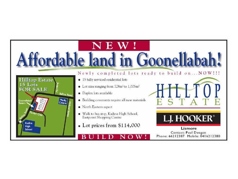 Lot 23/ Mackellar Place, Goonellabah NSW 2480