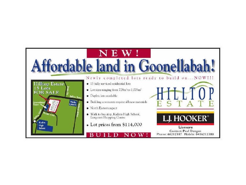 Lot 34/ Mackellar Place, Goonellabah NSW 2480