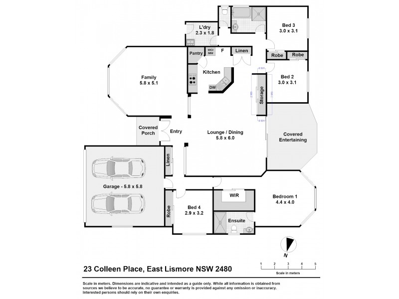 23 Colleen Place, East Lismore NSW 2480 Floorplan