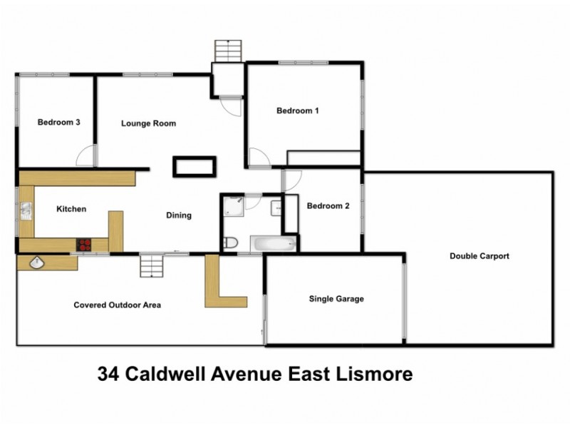 34 Caldwell Avenue, East Lismore NSW 2480 Floorplan