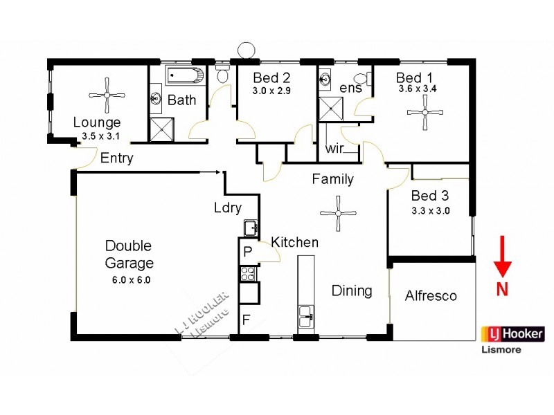 1 Blue Wren Place, Goonellabah NSW 2480 Floorplan