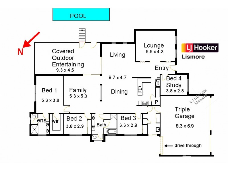 64 Dudley Drive, Goonellabah NSW 2480 Floorplan