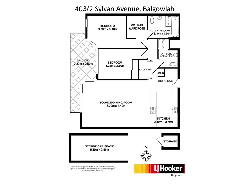 403/2 Sylvan Avenue, Balgowlah NSW 2093 Floorplan