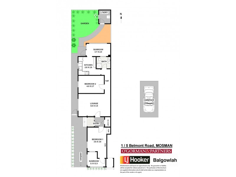 1/5 Belmont Road, Mosman NSW 2088 Floorplan