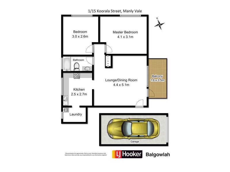 1/15 Koorala Street, Manly Vale NSW 2093 Floorplan