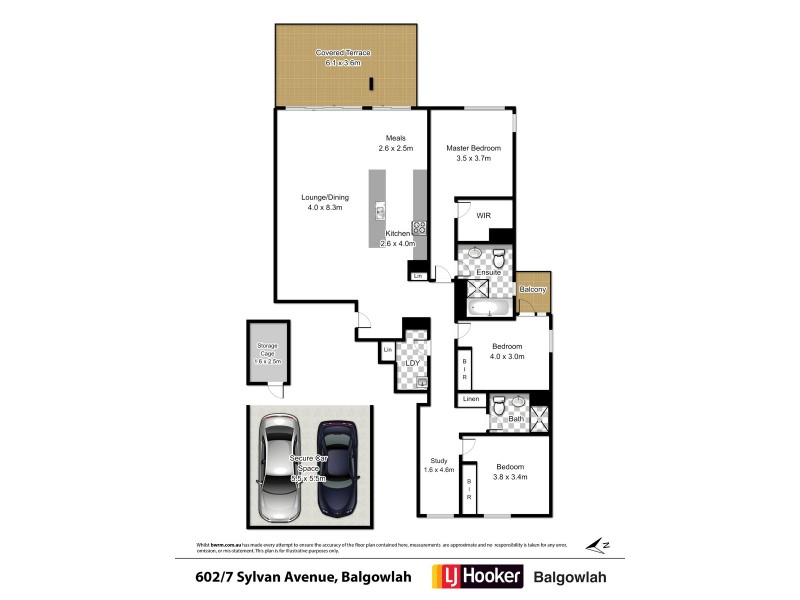 602/7 Sylvan Avenue, Balgowlah NSW 2093 Floorplan