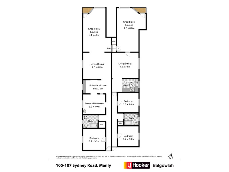 1/107-109 Sydney Road, Manly NSW 2095 Floorplan