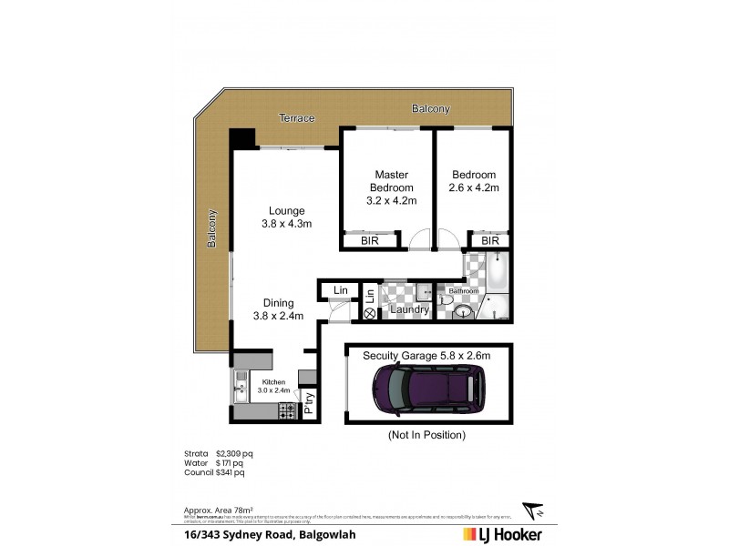16/343 Sydney Road, Balgowlah NSW 2093 Floorplan