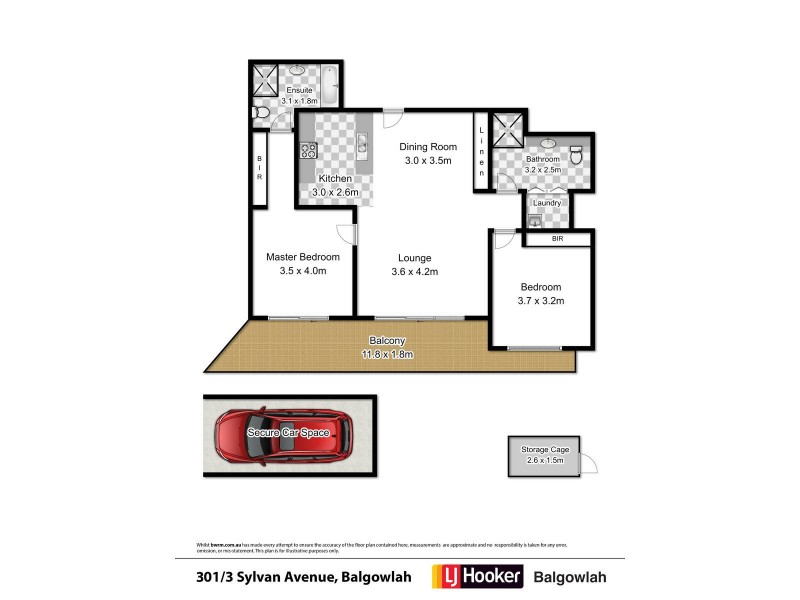 301/3 Sylvan Avenue, Balgowlah NSW 2093 Floorplan