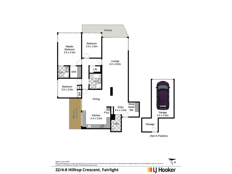 22/4-8 Hilltop Crescent, Fairlight NSW 2094 Floorplan