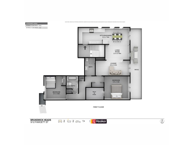 5/12 Fawcett Street, Brunswick Heads NSW 2483 Floorplan