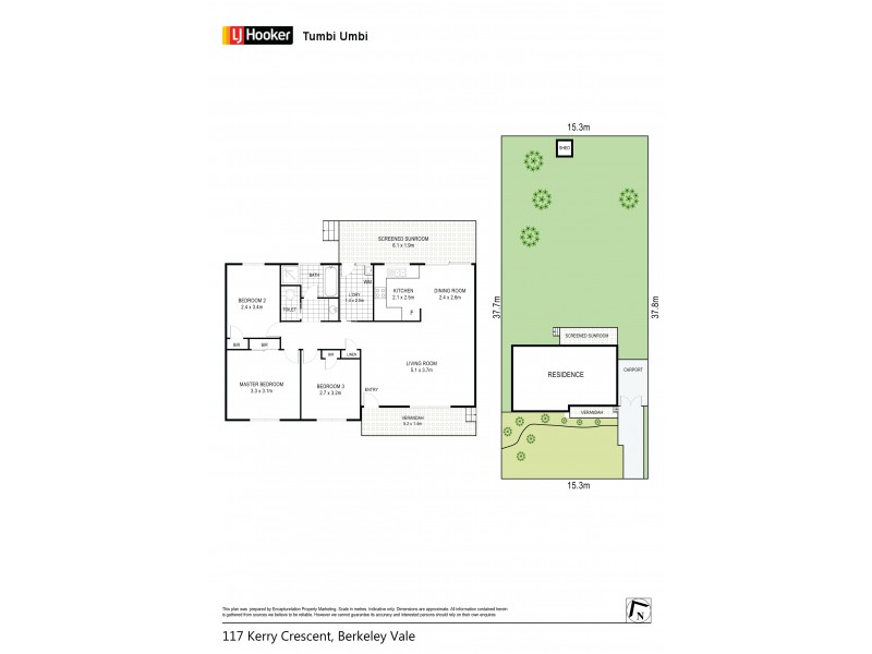 117 Kerry Cresent, Berkeley Vale NSW 2261 Floorplan
