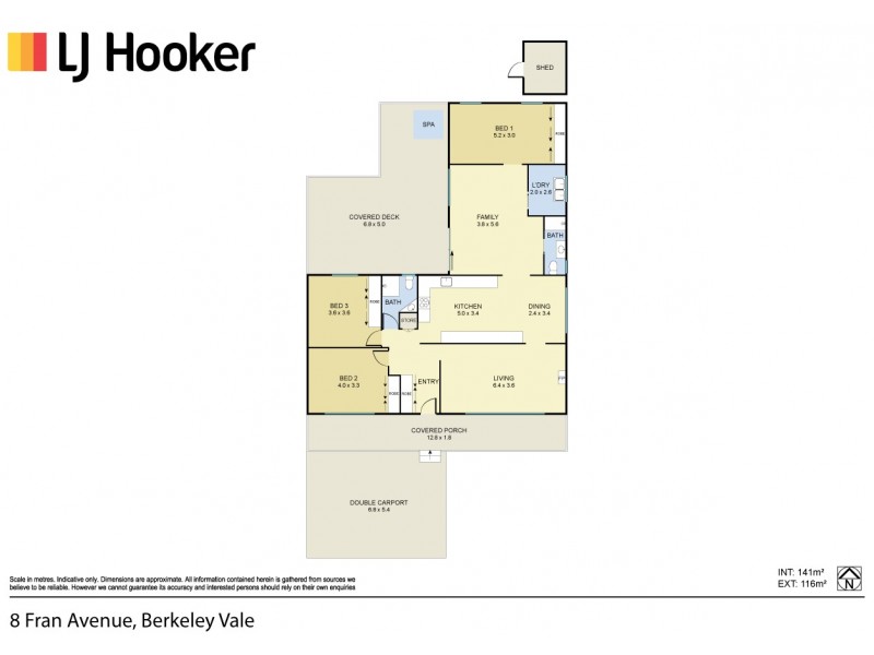 8 Fran Avenue, Berkeley Vale NSW 2261 Floorplan