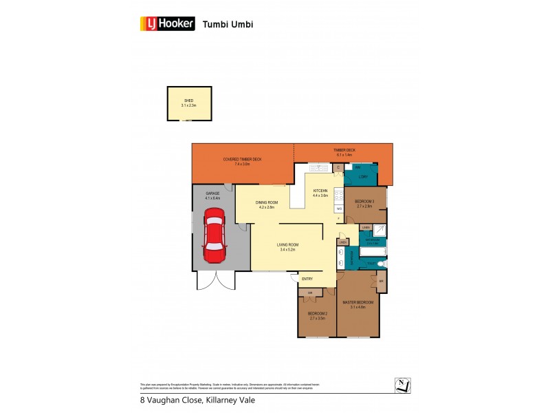 8 Vaughan Close, Killarney Vale NSW 2261 Floorplan