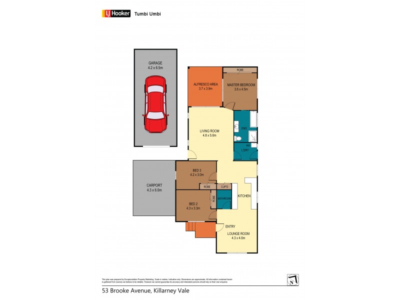53 Brooke Avenue, Killarney Vale NSW 2261 Floorplan
