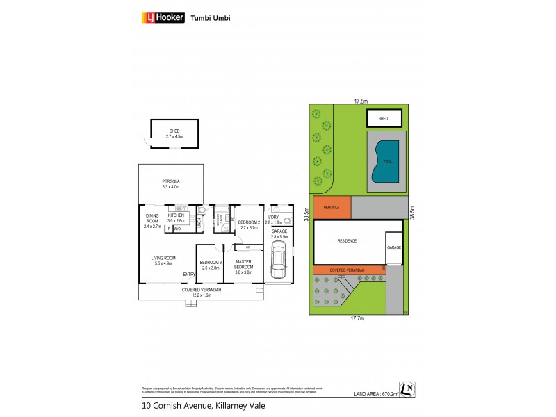 10 Cornish Avenue, Killarney Vale NSW 2261 Floorplan