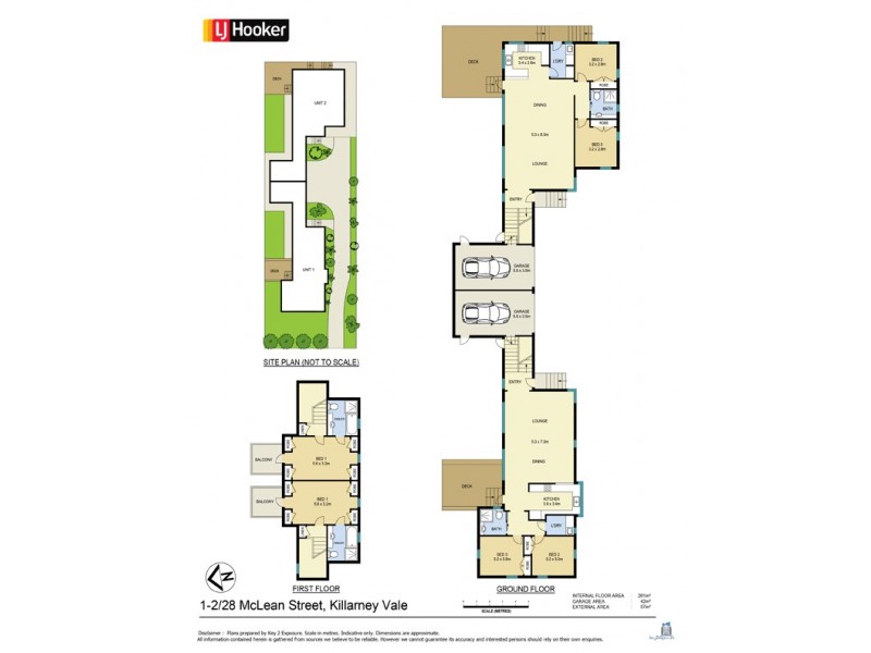 1 & 2/28 McLean Street, Killarney Vale NSW 2261 Floorplan