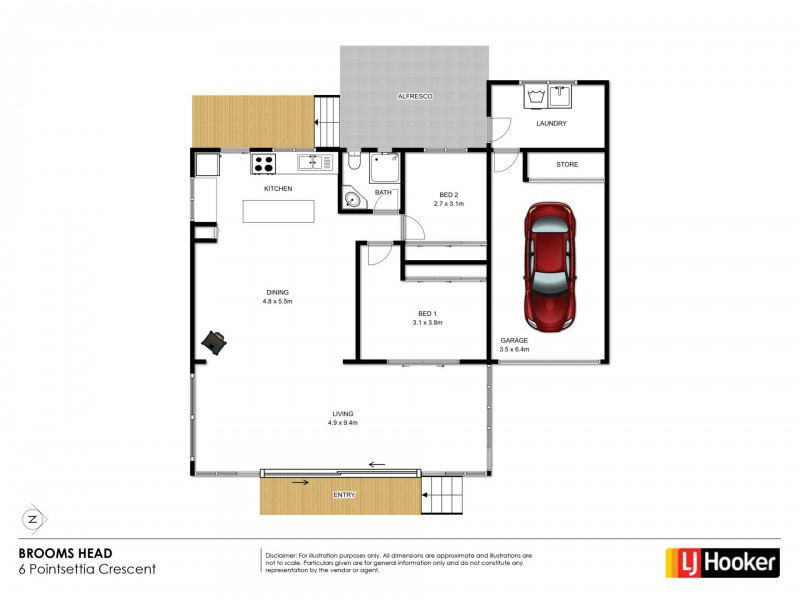 6 Poinsettia Crescent, Brooms Head NSW 2463