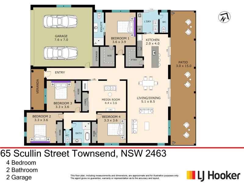 65 Scullin Street, Townsend NSW 2463 Floorplan